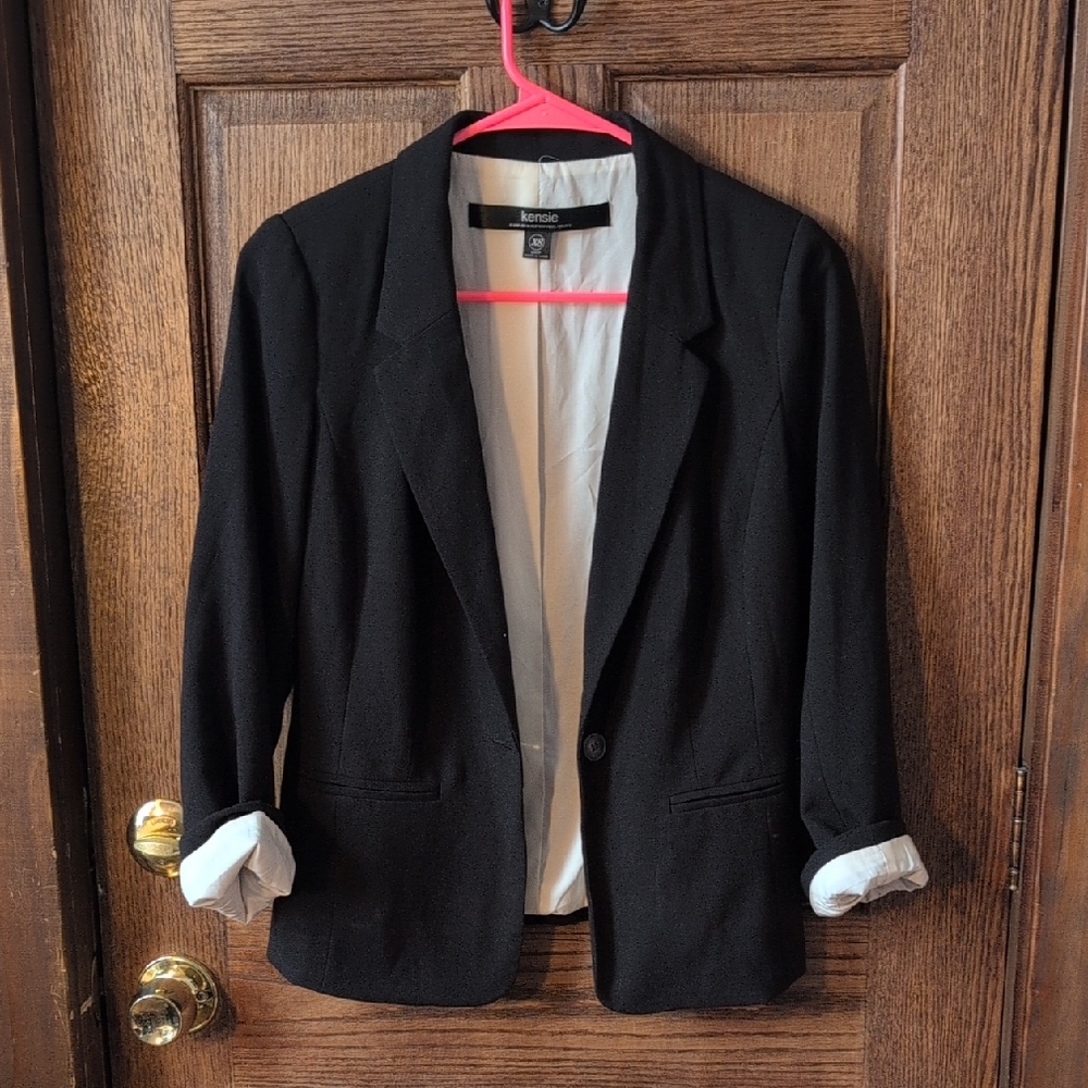 Kensie Black Blazer with White Lining